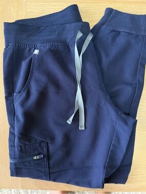 FIGS Zamora Jogger Navy Blue Scrub Pants- Very Good Condition